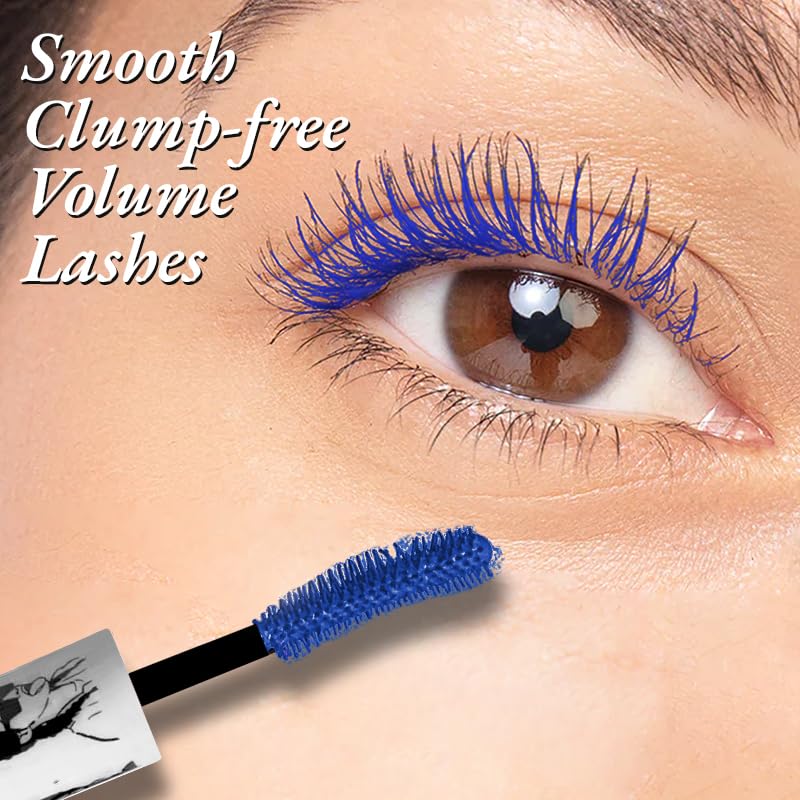 Elitty Elitty Pop Colored Lush Lashes Mascara No Cap Blue Waterproof Smudge proof Curling and lengthening Infused with Witch Hazel and Almond Oil Vegan Cruelty Free 5 ML Each - Image 4