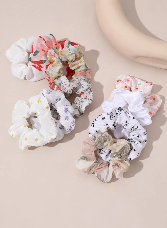 تايك تو طقم ربطات شعر سكرانشي أزهار 10 قطع