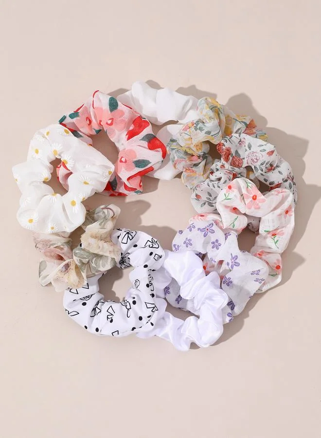 تايك تو طقم ربطات شعر سكرانشي أزهار 10 قطع