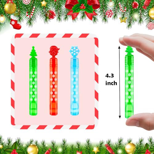 Leetous Bulk Christmas Giveaways for Toddlers 200 Pack Xmas Mini Bubbles Toys Gifts Party Favor Supplies Bulk for Kids Goody Treat Bag Stocking Stuffer Filler Preschool Prizes Activities for Boys Girls - Image 5