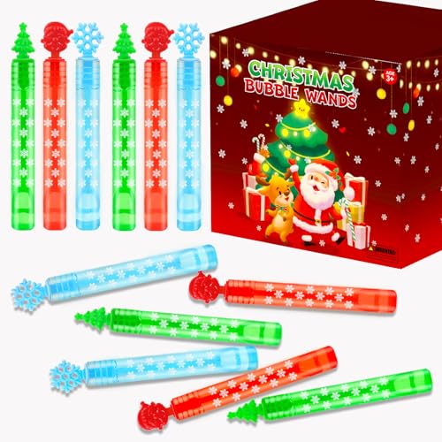 Leetous Bulk Christmas Giveaways for Toddlers 200 Pack Xmas Mini Bubbles Toys Gifts Party Favor Supplies Bulk for Kids Goody Treat Bag Stocking Stuffer Filler Preschool Prizes Activities for Boys Girls - Image 1