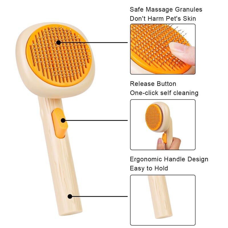Envop Cat Brush Dog Bath Brush Dog Scrubber for Bath, Water Brush for Dogs Handle dog washing brush for Short Dogs Soft Head Massage Grooming Pet Bathing Brush, Cat Brush. - Image 3