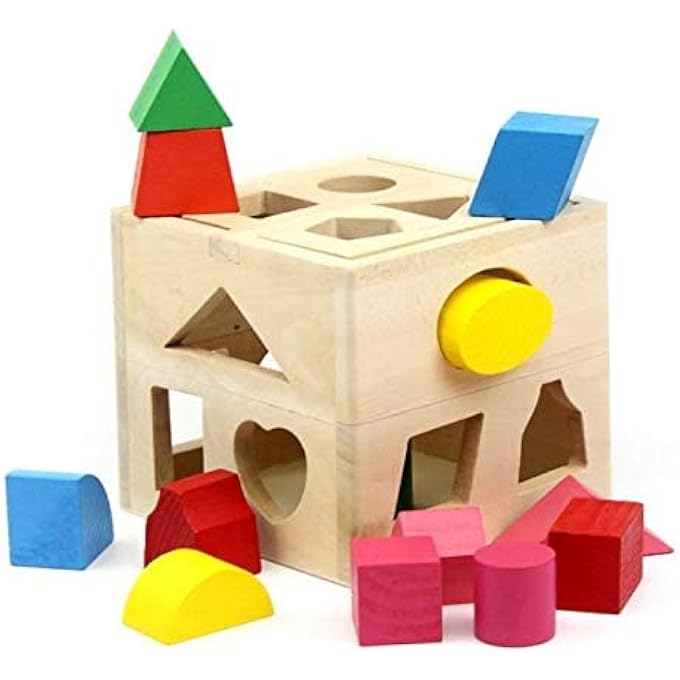 13-HOLE INTELLIGENCE BOX BABY EARLY EDUCATION ENLIGHTENMENT COGNITION WOODEN SHAPE BUILDING BLOCK CHILDREN'S EDUCATIONAL WOODEN TOYS - Image 2