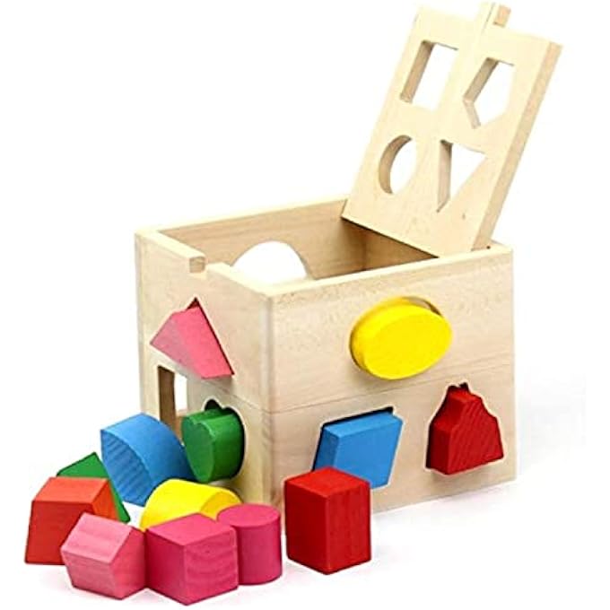 13-HOLE INTELLIGENCE BOX BABY EARLY EDUCATION ENLIGHTENMENT COGNITION WOODEN SHAPE BUILDING BLOCK CHILDREN'S EDUCATIONAL WOODEN TOYS - Image 1