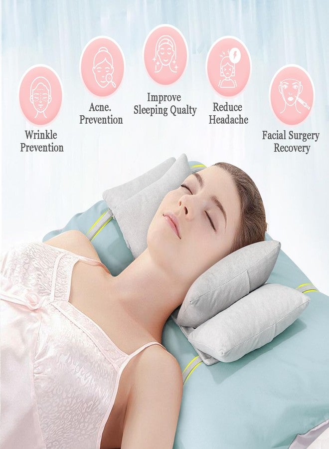 Mistuki Facial Surgery Recovery Pillow for Rhinoplasty, After Face Lift, Anti Aging & Wrinkle Face Back Sleep Training Pillow, Post Hair Transplant Head Stabilizer Cervical Neck Support Wedge - Image 3