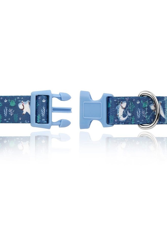 HDE Nylon Dog Collar Adjustable Soft Puppy Collars for Small Medium Large Dogs Sharks - M - Image 3