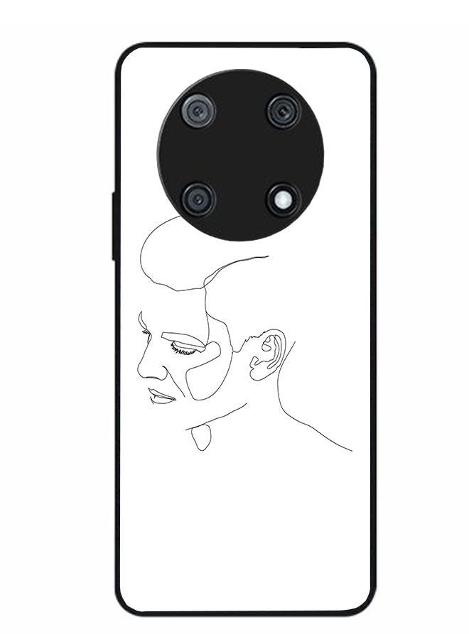 Okteq TPU Protection and Hybrid Rigid Back Cover Case Male Face for Huawei nova Y90 - Image 1