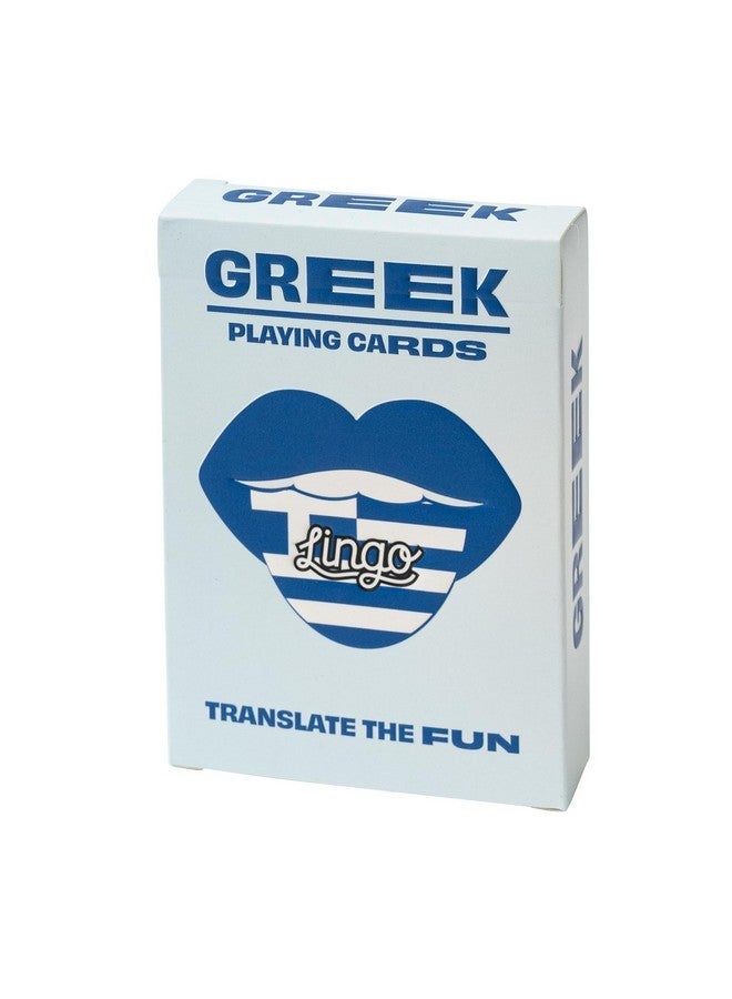 Lingo Playing Cards | Travel Flashcards | Learn Greek Vocabulary In A Fun & Easy Way | 52 Essential Translations - Image 1