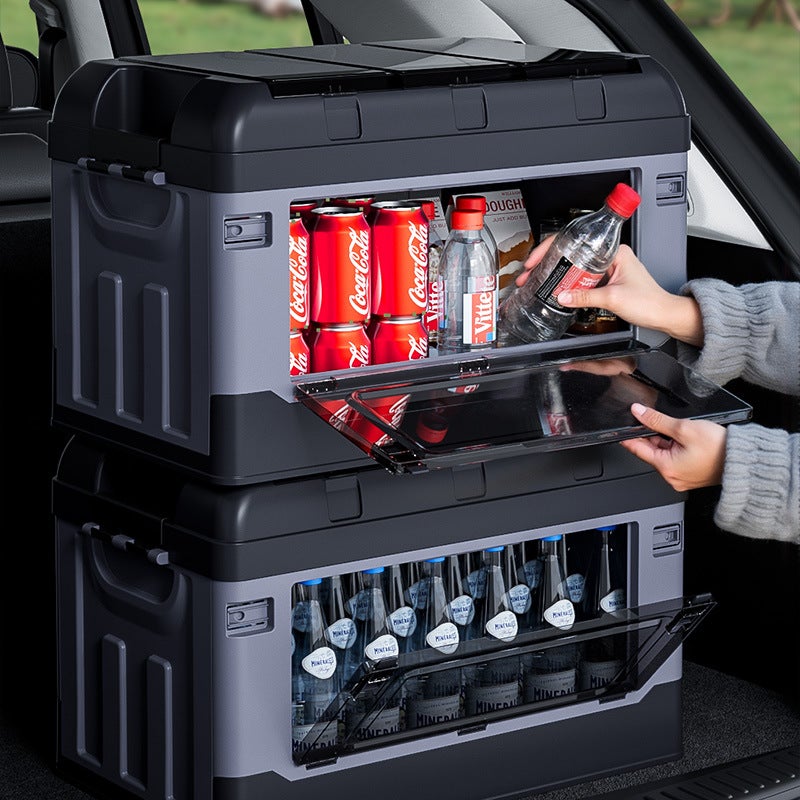 Folding Car Storage Box, Side Opening, Large Capacity for Outdoor Camping - Image 2