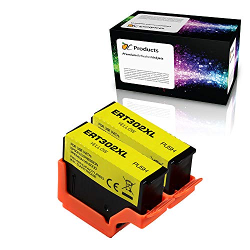 OCProducts Remanufactured Ink Cartridge Replacement 2 Pack for Epson 302 302XL for Expression Premium XP-6000 XP-6100 (Yellow) - Image 4
