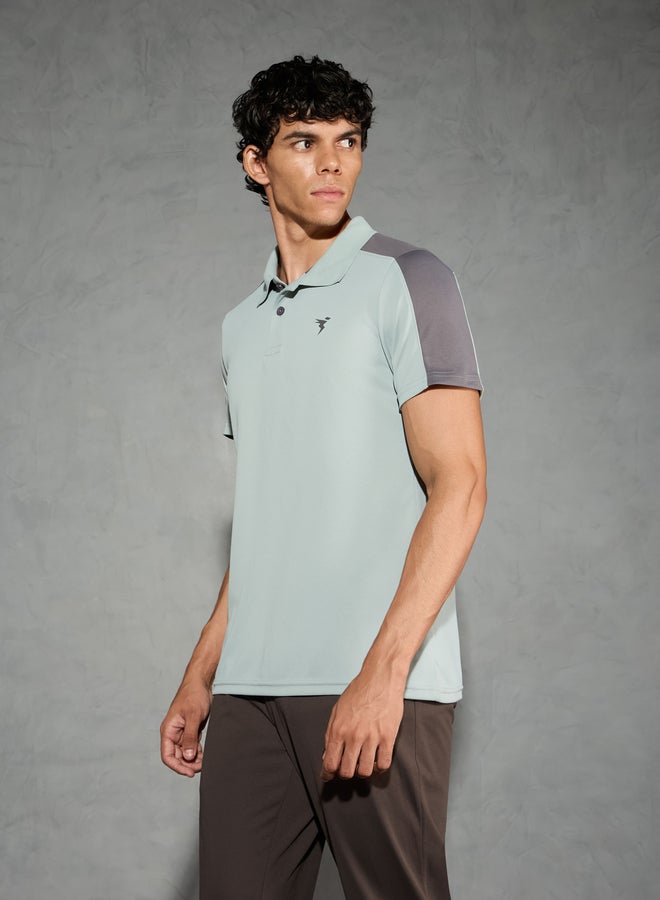 تكنوسبورت تيشيرت بولو رجالي تكنوسبورت بلون متداخل بقصة مريحة - Image 2