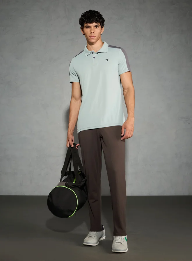تكنوسبورت Technosport Men Color Block Relaxed Fit Polo
