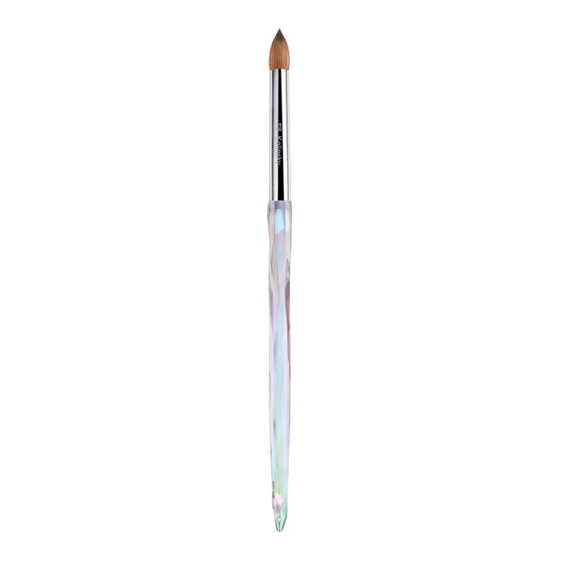 MakarttPro Kolinsky Crimped Acrylic Nail Brush for Acrylic Powder and EMA Monomer Application, Made for Professional Nail Technicians and Beginner Nail Students, Size #12 - Image 1