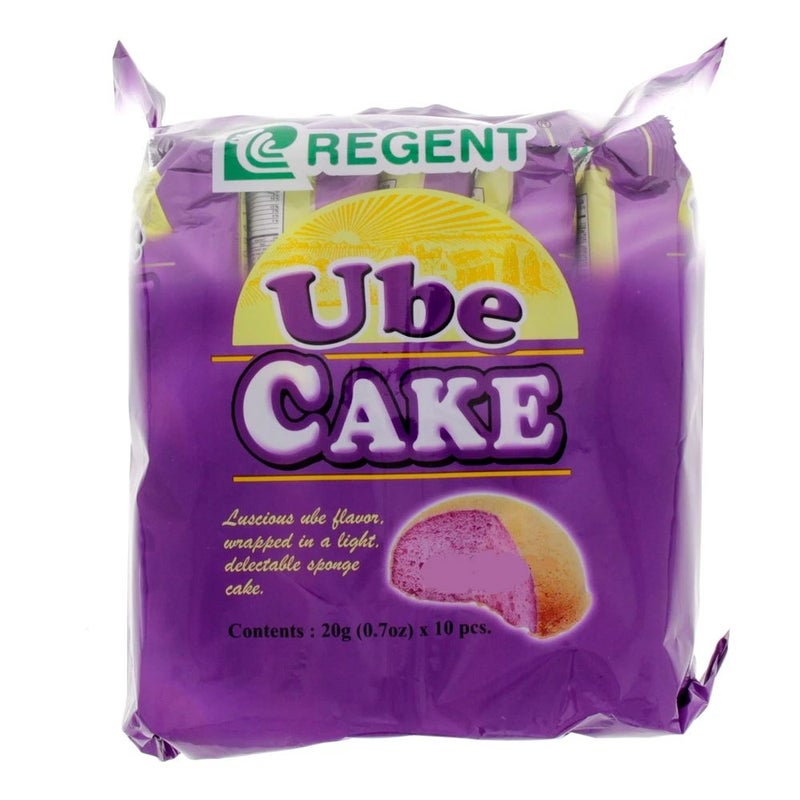Regent UBE Cake Luscious UBE Flavor Wrapped In Light Delectable Sponge Cake- 10X20gms
