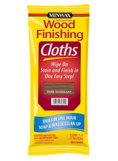 Minwax 308240000 Wood Finishing Cloths Dark Mahogany 8 Piece  - Image 1