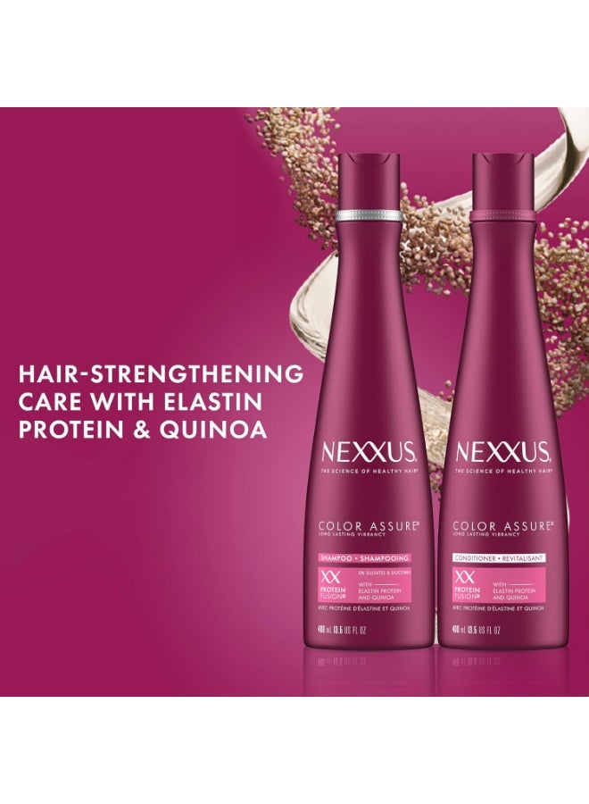 Nexxus Color Assure Shampoo and Conditioner for Color-Treated Hair - Enhances Color for Up to 40 Washes, 13.5oz, 2 Pack - Image 3