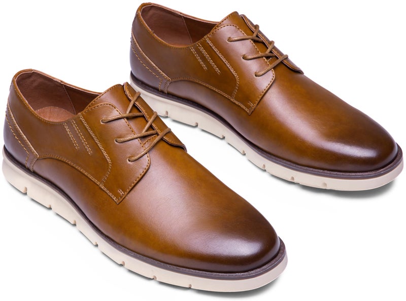 Jousen Mens Casual Shoes Simple Comfortable Casual Dress Shoes for Men (AMY9008A Brown 10) - Image 5