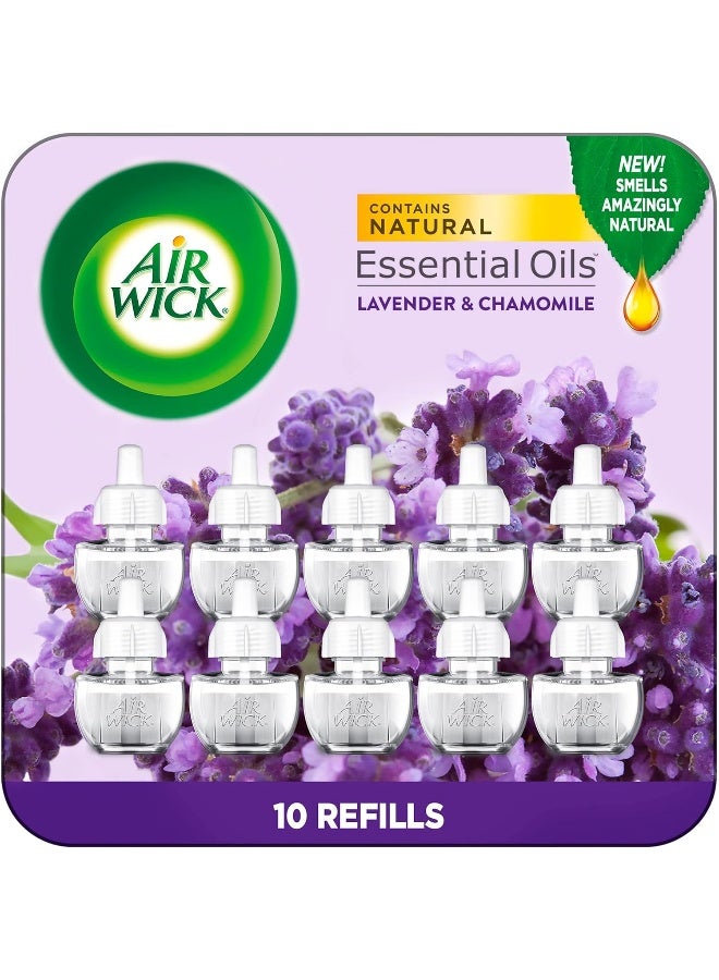 Air Wick Air Wick Plug in Scented Oil Refill, 10ct, Lavender & Chamomile, Air Freshener, Essential Oils, Eco Friendly - Image 1