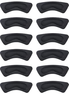 Hotop 6 Pairs Heel Stickers Grips Liner Heel Cushion Pads Inserts for Loose Shoes Women Christmas(Black) 