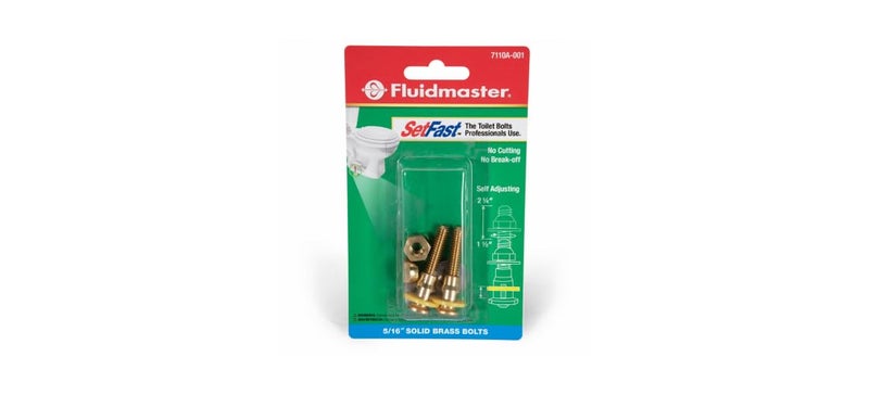 Fluidmaster 7110A-001-P10 Setfast Self-Adjusting Toilet Bowl to Floor Bolts, Brass - Image 1