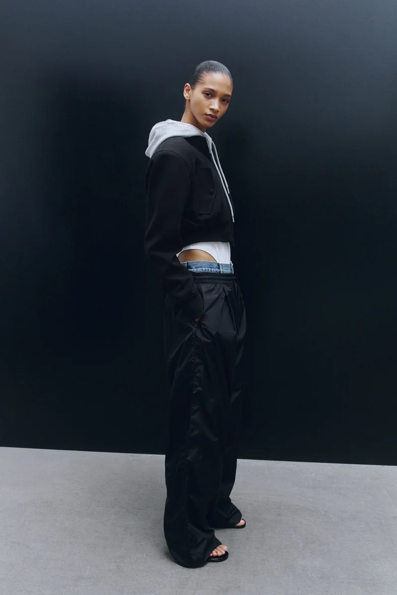 H&M  Cropped Wool Bomber Jacket - Wardrobe.NYC for Women | Best Price UAE