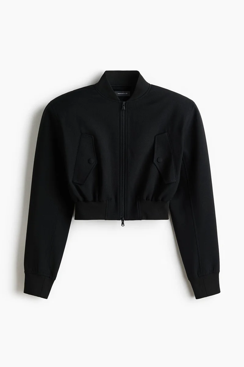 H&M  Cropped Wool Bomber Jacket - Wardrobe.NYC for Women | Best Price UAE