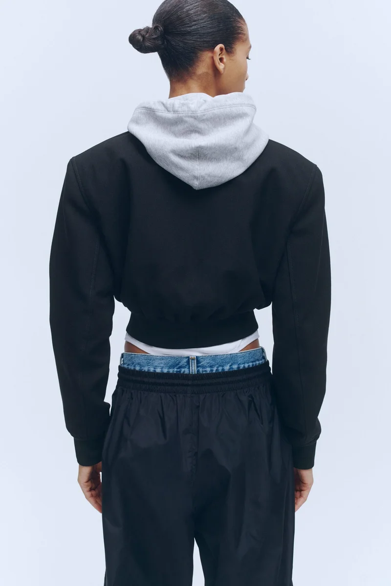 H&M  Cropped Wool Bomber Jacket - Wardrobe.NYC for Women | Best Price UAE
