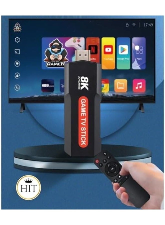 Gamer Wireless Video Games For Tv Gaming, Retro Gaming Console With Game Stick 5G 8K Ultra Hd Android + 2 Wireless Controllers 3D Games Stick, Plug & Play Tv Video Game Set For 2 Player. - Image 2