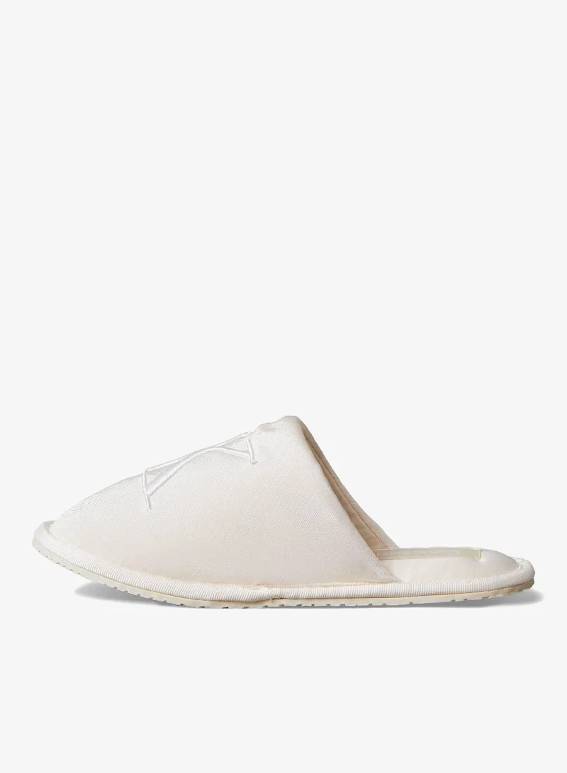 Calvin Klein Jeans Light Cashew Satin House Slippers for Women | Best Price UAE