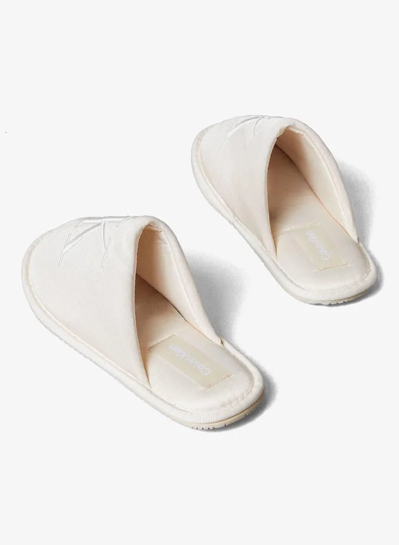 Calvin Klein Jeans Light Cashew Satin House Slippers for Women | Best Price UAE