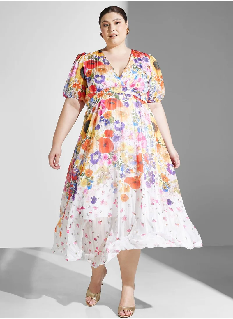 Khizana Plus size floral printed dress