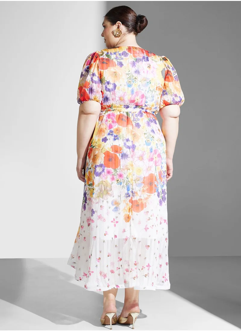 Khizana Plus size floral printed dress