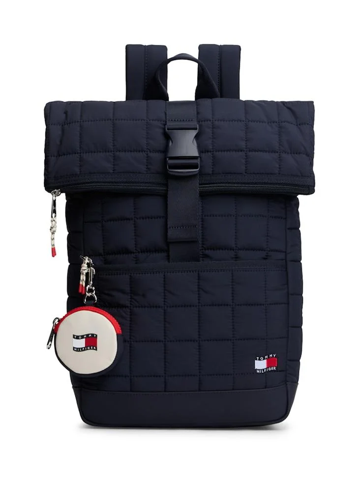 TOMMY HILFIGER Kids Wavy Flag Quilted Backpack