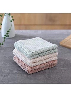 STORE77 Connectwide Set Of 3 Microfiber Face Towel Flower Design Soft Fast Drying Cleaning Towelfit For Multipurpose Exfoliating Highly Absorbent Extra For Hand Gym Spa  - Image 1