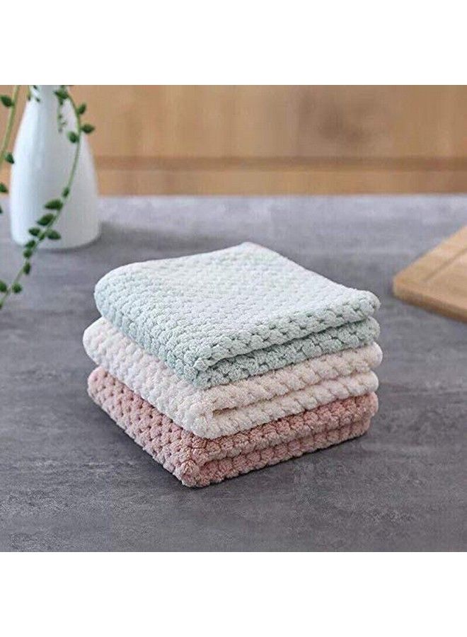 STORE77 Connectwide Set Of 3 Microfiber Face Towel Flower Design Soft Fast Drying Cleaning Towelfit For Multipurpose Exfoliating Highly Absorbent Extra For Hand Gym Spa  - Image 1