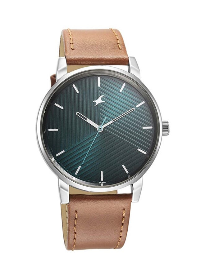 fastrack Stunners Green Dial Leather Strap Watch For Guys 3278Sl03 - Image 2