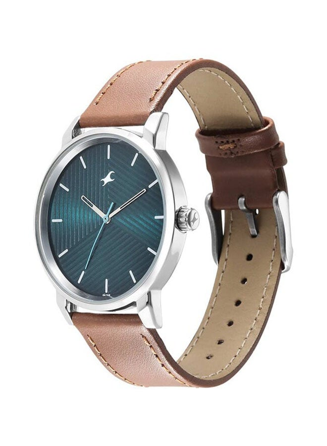 fastrack Stunners Green Dial Leather Strap Watch For Guys 3278Sl03 - Image 3