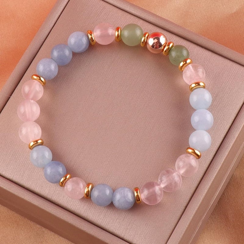 KSQS Healing Stone Bead Bracelet for Women, Natural Gemstones Balance Protection, Spiritual Crystal Beads Anxiety Relief with Meaning Card - Image 3