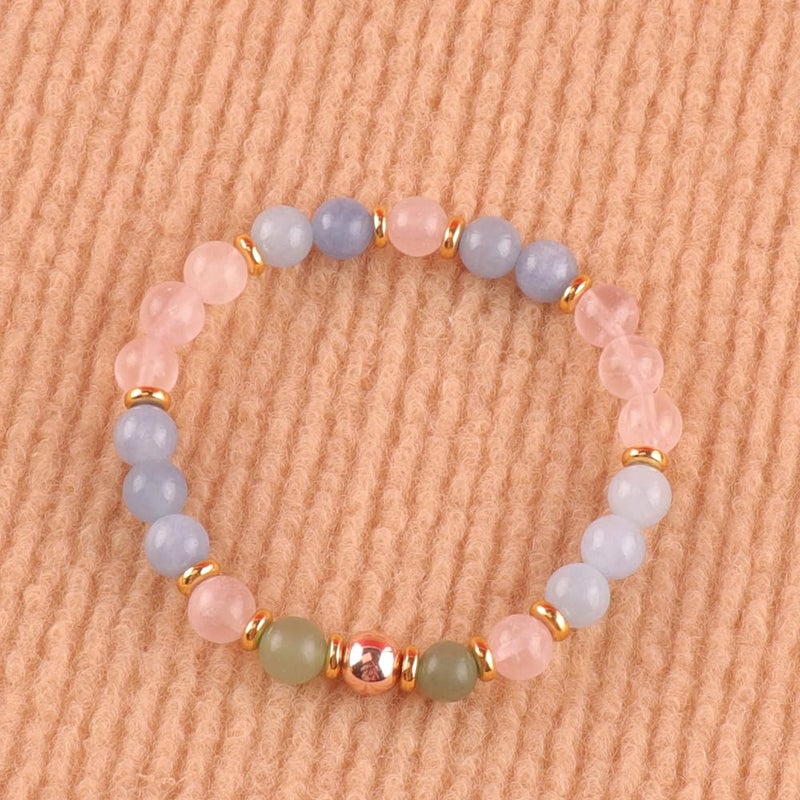 KSQS Healing Stone Bead Bracelet for Women, Natural Gemstones Balance Protection, Spiritual Crystal Beads Anxiety Relief with Meaning Card - Image 4