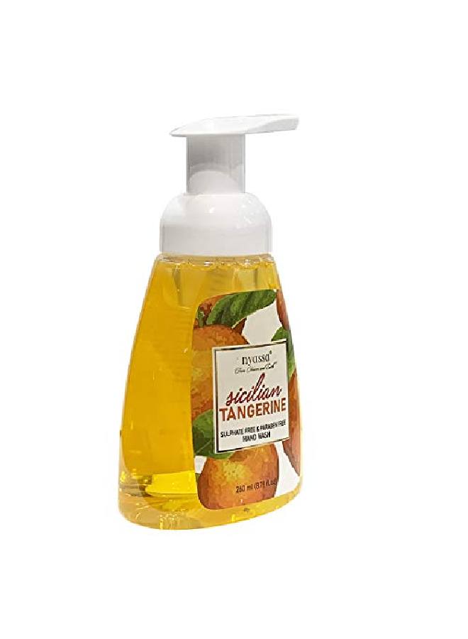 Nyassa Sicilian Tangerine Foaming Handwash 260ml Sulphate and Paraben Free - Image 3