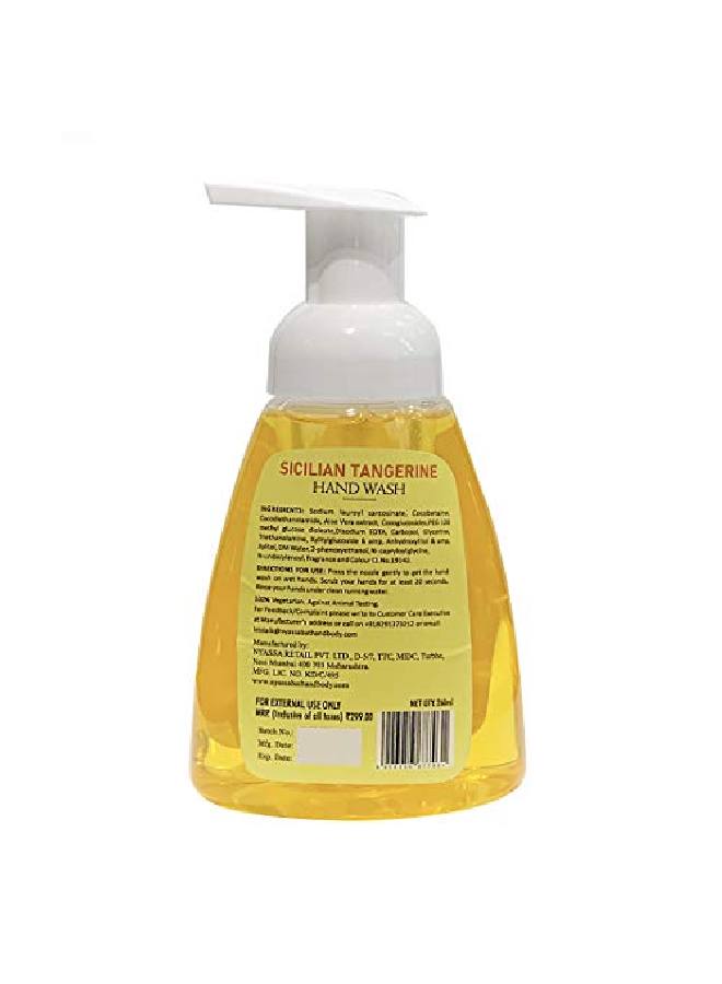 Nyassa Sicilian Tangerine Foaming Handwash 260ml Sulphate and Paraben Free - Image 4