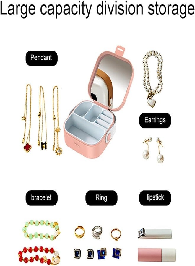 MGNLR Mini Jewelry Box - Jewelry Box Organizer With Compartments, Multifunctional Organizer For Earrings, Bracelets, Necklaces | Ideal For Safekeeping Jewelry | Jewelry Storage Box For Women - Image 4