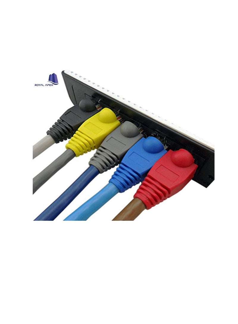 Ethernet RJ45 Cable Connector Boots Silicon Cover Strain Relief Boots CAT5 CAT5E CAT6 CAT6E (Blue - Pack of 50) - Image 3