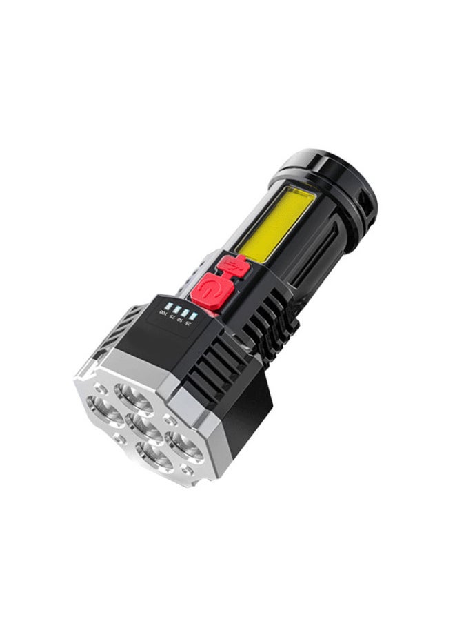 Generic Five-core High-power Usb Rechargeable Super Bright Outdoor Led Searchlight Multifunctional Long-range Handheld Torch-Color:L-29 Five Lights  - Image 1