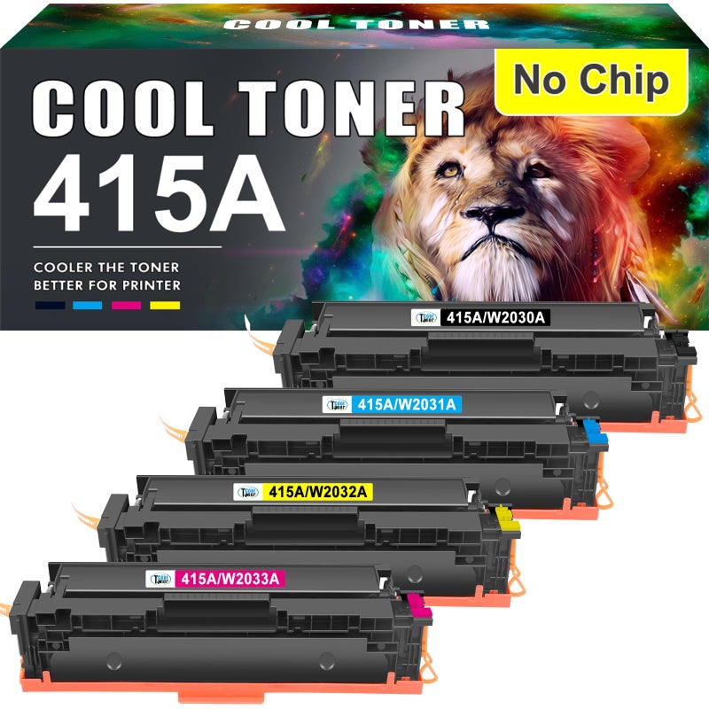 Cool Toner Compatible cartridge to replace for HP 415A 415X Toner W2030A W2030X W2031A W2032A W2033A Color Laserjet Pro MFP M479fdw Toner M479fnw M479fdn M479dw M454dn M454dw M47799 99 (Pack Size - Image 1