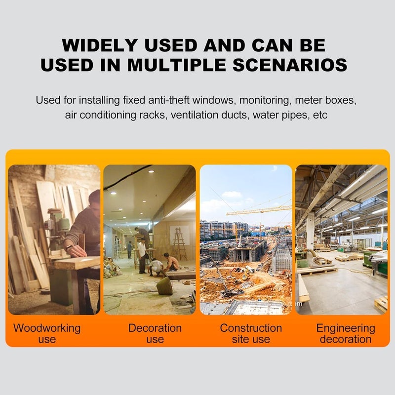 هوكور أداة تثبيت المسامير على الحائط، مسدس مسامير عالي الضغط، مسدس مسامير فولاذي يدوي، قوة قابلة للتعديل مع 20 مسمارًا للاستخدام المنزلي، أعمال النجارة، جدار أسمنتي - Image 2