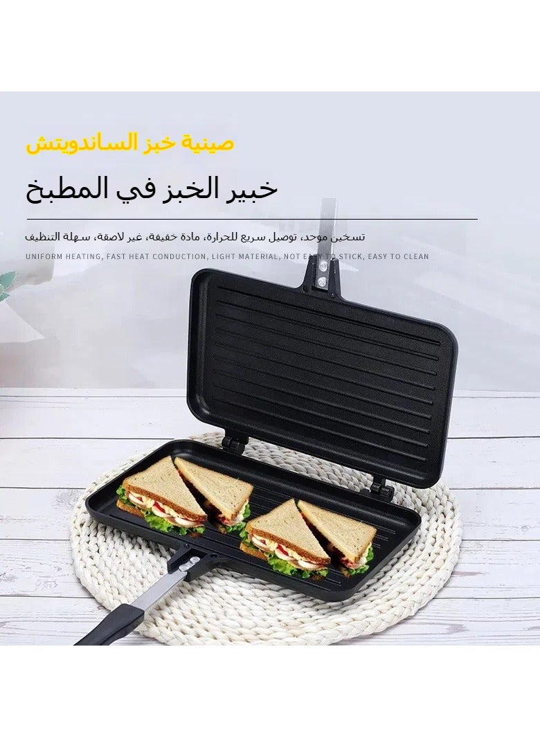 عام مقلمة طويلة ساندويتش الخبز عموم الخبز على الوجهين عموم المقلاة ستيك البيض المقلي الإفطار عموم القلي - Image 2