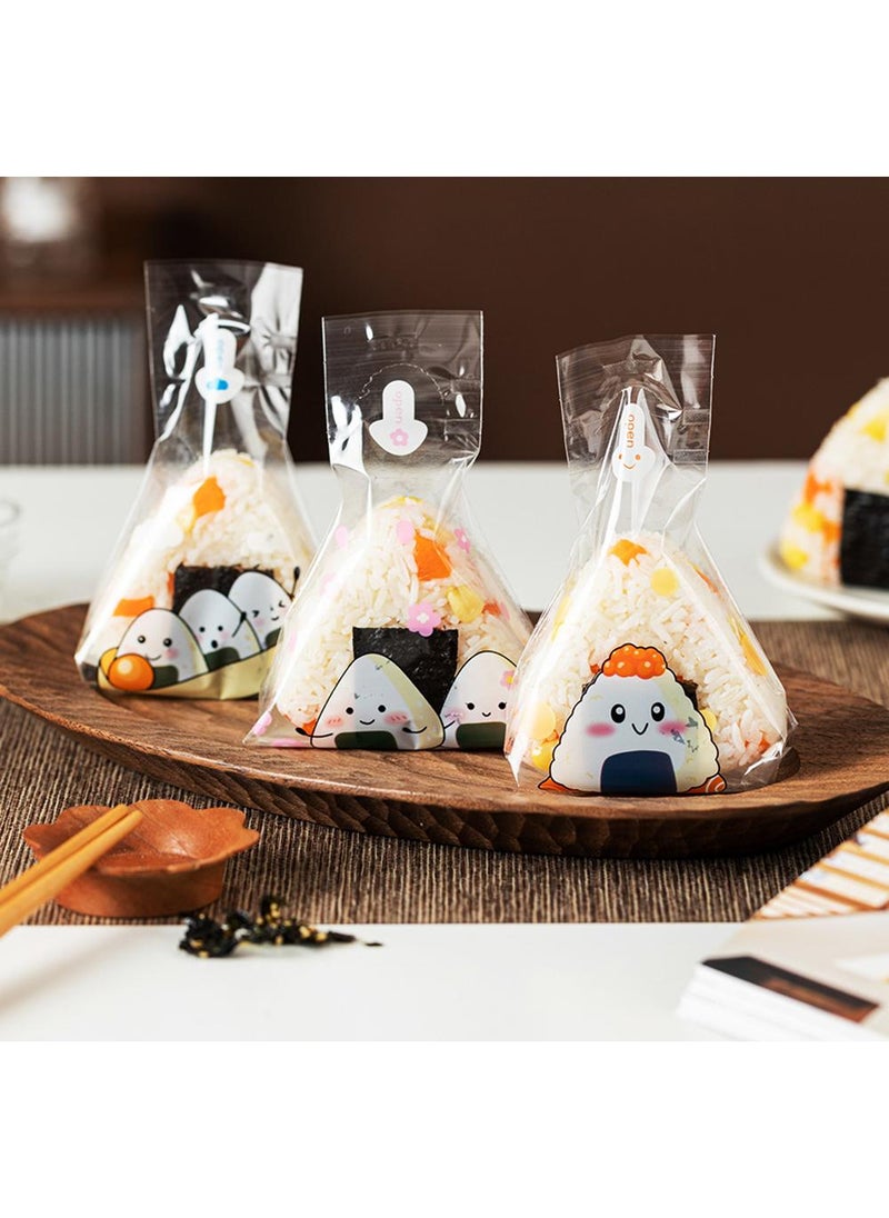 Sweet seven Convenient 50pcs Disposable Onigiri Wrappers with Charming Patterns - Easy Tear for Rice Balls, Sushi, and Kimbap Presentation  - Image 4