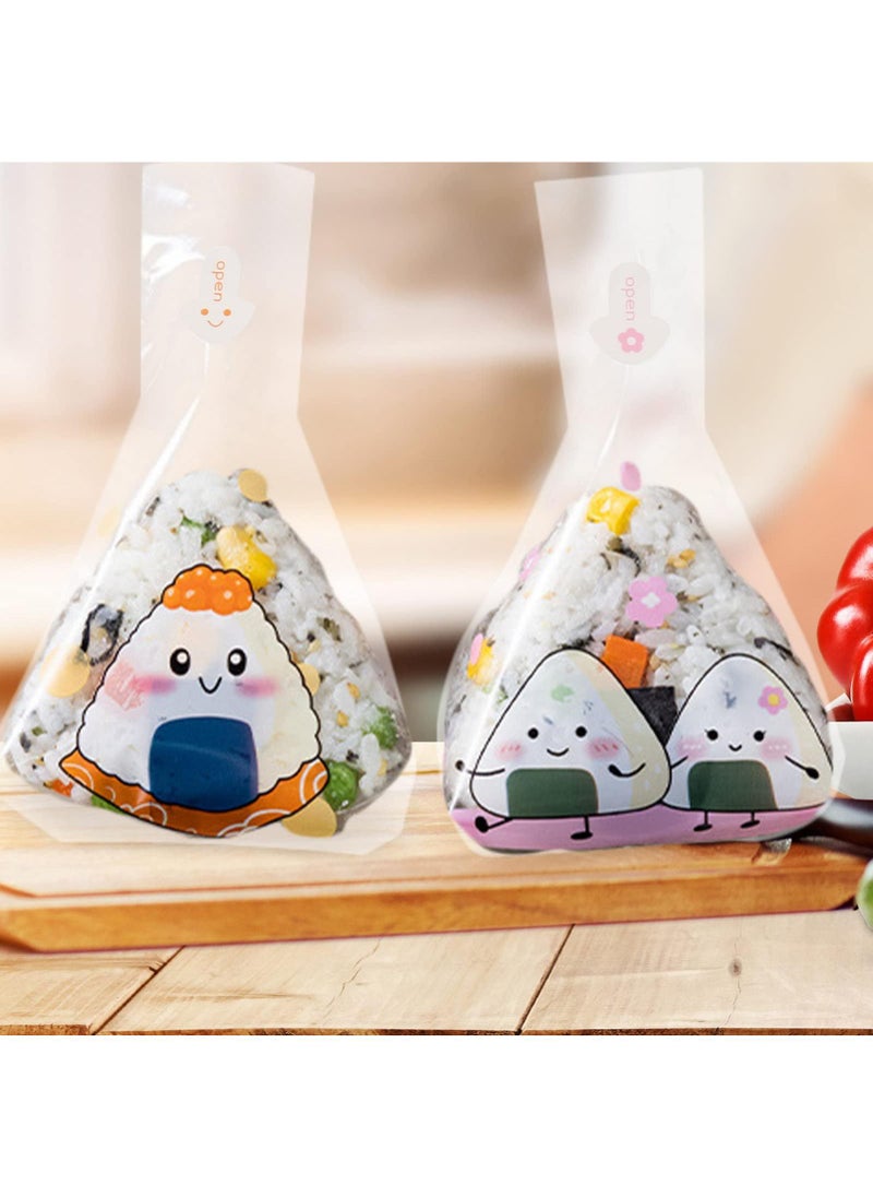 Sweet seven Convenient 50pcs Disposable Onigiri Wrappers with Charming Patterns - Easy Tear for Rice Balls, Sushi, and Kimbap Presentation  - Image 2