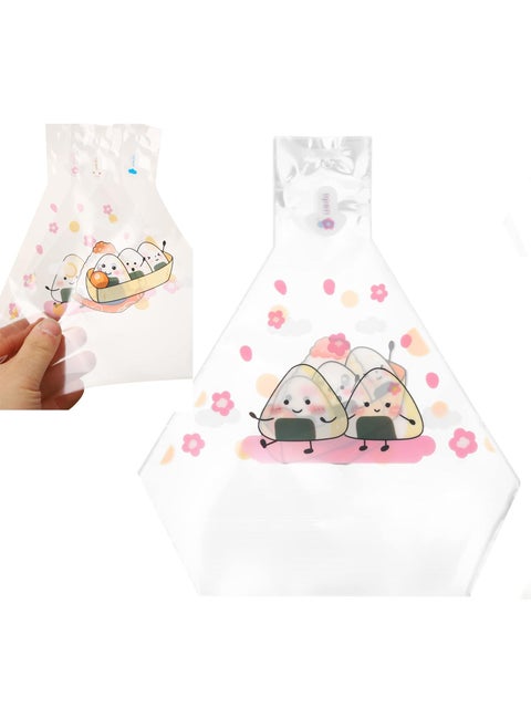 Convenient 50pcs Disposable Onigiri Wrappers with Charming Patterns - Easy Tear for Rice Balls, Sushi, and Kimbap Presentation